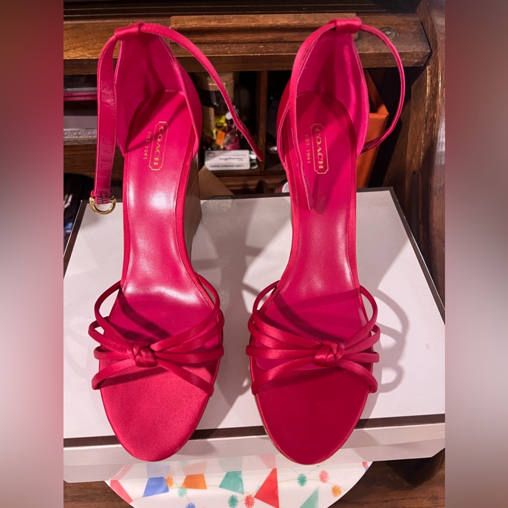 Coach Hot Pink Sandals size 10